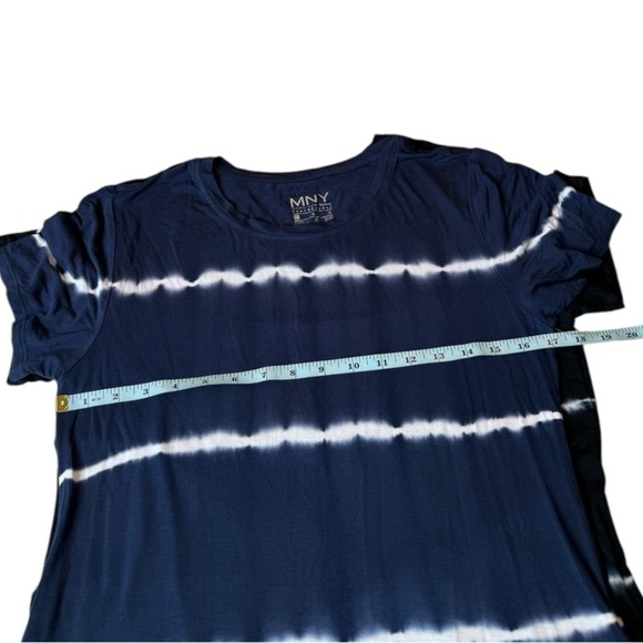 2 MNY Marc New York Midnight & Black Tie Dye Short Sleeve Midi Dress NEW - Picture 13 of 16